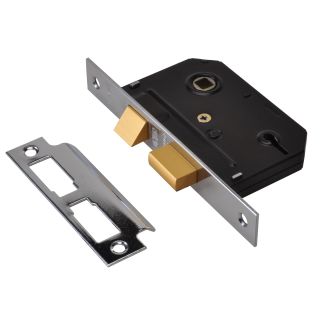 Dale Hardware Y-ES-SL-CH-3.0 Chrome Essentials 3 Lever Mortice Sashlock - 3.0 Case