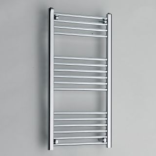 Kartell Chrome 22mm Straight Towel Rail 600 x 1000mm Kit - Including 15mm Straight Valves