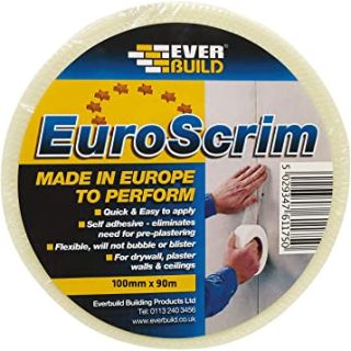 Everbuild EuroScrim Sekf Adhesive Scrim Tape - 100mm x 90m