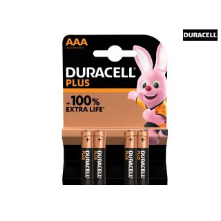 DURAAA100PP4 AAA Cell Plus Power +100% Batteries (Pack 4)