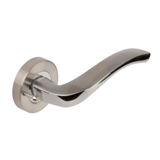 Dale Hardware DH003600-PRV Satin Nickel/Pold Chrome Arc Privacy Lever