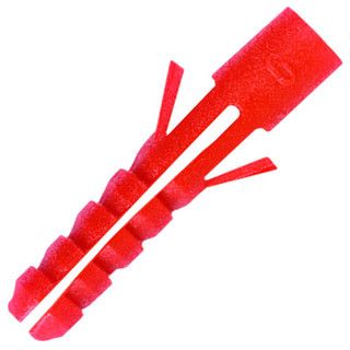 Fischer WR100C 6mm Red Plastic Plugs - Pack of 100