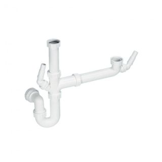 McAlpine 370SK1A 75mm Water Seal Standard Bowl and a Half Plumbing Kit with Two Spigots & Multifit Outlet 1 1/2