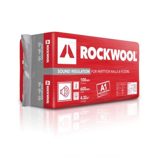 Rockwool 100mm Sound Slab - 100 x 600 x 1200mm (4.32m2 per pack)