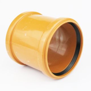 Polypipe Underground Slip Coupling 110mm - Orange Plastic