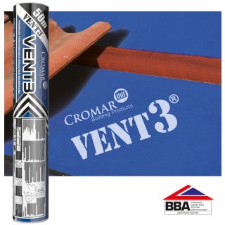 Cromar Vent 3 Roofing Underlay - 135grm - 1.5 Metre x 50 Metre Roll