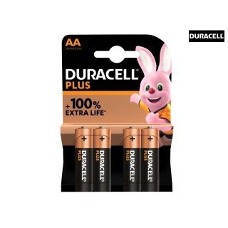 DURAA100PP4 AA Cell Plus Power +100% Batteries (Pack 4)