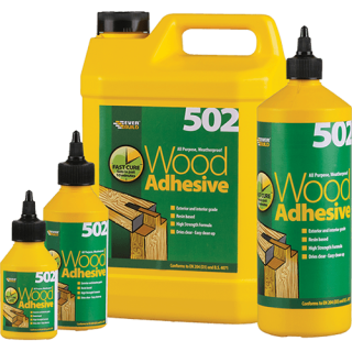 Everbuild 502 Waterproof Wood Adhesive - 1 Litre