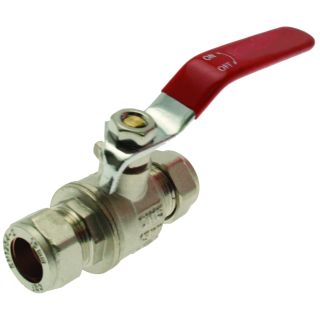 EP Lever Ball Valve Red Handle 15mm