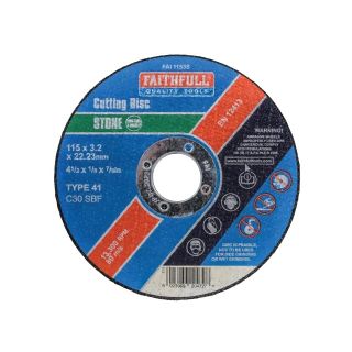 Faithfull FAI1153S Stone Cut Off Disc 115 x 3.2 x 22.23mm