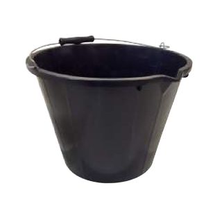 Rhino Everyday Plastic Builders Bucket - Black - 3 Gallon/14 Litre