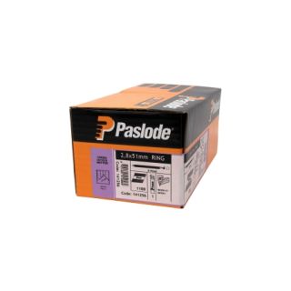 Paslode 141256 IM350 2.8 x 51mm Ring Galvanised Nails - Pack of 1100 & 1 Fuel Cell