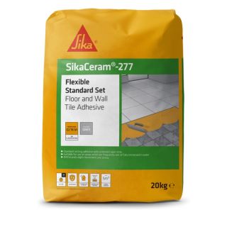 Sikaceram 277 Flexible Standard Set Floor & Tile Adhesive - Grey - 20Kg