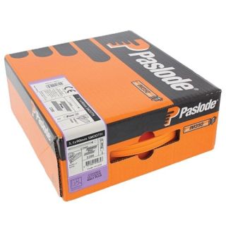 Paslode 141234 IM350 3.1 x 90mm Straight Galvanised Nails - Pack of 2200 & 2 Fuel Cells