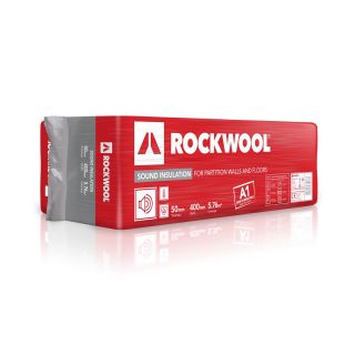 Rockwool 50mm Sound Slab - 50 x 400 x 1200mm (5.76m2 per pack)