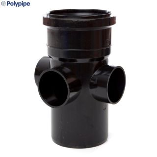 Polypipe Soil Boss Pipe Black 110mm