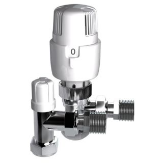 Inta I-Therm Angled Thermostatic Radiator Valves 15mm