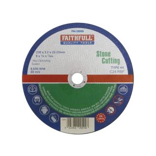 Faithfull FAI2303S Stone Cut Off Disc 230 x 3.2 x 22.23mm