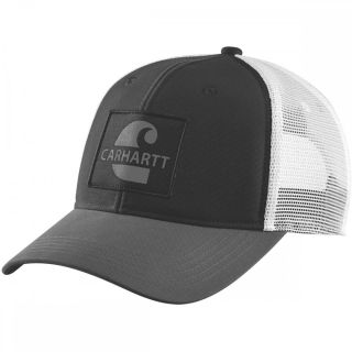 Carhartt Canvas Mesh-Back Core Graphic Cap - Black - One Size