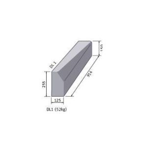 Supreme Hydraulic Pressed Kerb Half Battered 225mm x 125mm x 915mm