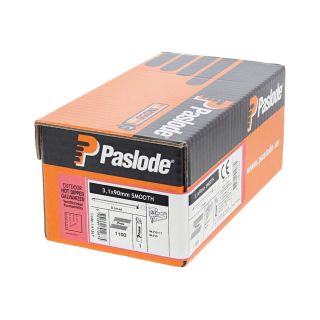 Paslode 141267 IM350 3.1 x 90mm Smooth HDGV Nails - Pack of 1100 & 1 Fuel Cell