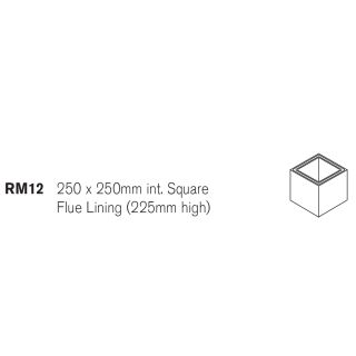 Redbank 250mm Square Concrete Flue Lining 225mm