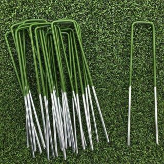 Grassmate 4mm Green Coated U-Pins - Bag of 20