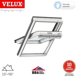 VELUX GGL CK04 2070 Centre Pivot Window - 550 x 980mm - White Painted - 70 Laminated Inner Pane