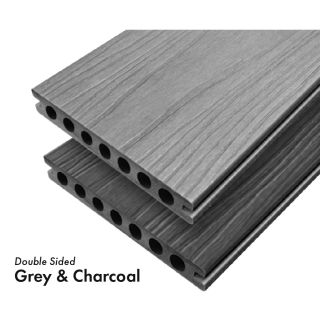 Builddeck Lite Composite Decking - Reversible - Grey/Charcoal - 3600 x 138 x 23mm