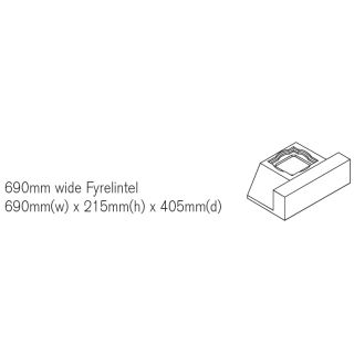 Redbank 690mm Wide Fyrelintel