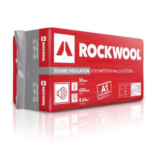 Rockwool 50mm Sound Slab - 50 x 600 x 1200mm (8.64m2 per pack)