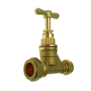 EP Stopcock MDPE Brass 20mm x 20mm