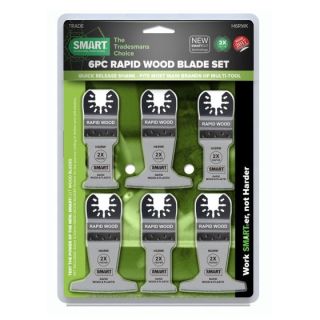 Smart H6RWK Rapid Wood Multi-Tool Blade 6 Piece Set - 3 x 32RW & 3 x 63RW