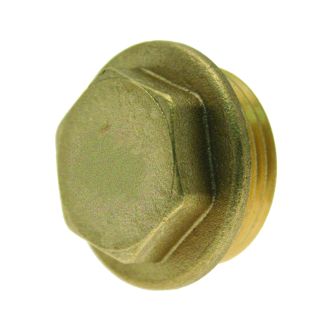 Brass Flanged Plug 3/8