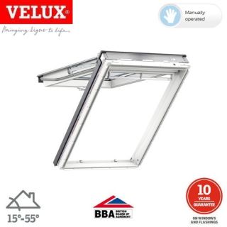 VELUX GPL CK04 2070 Top Hung - 550 x 980mm - White Painted - 70 Laminated Inner Pane