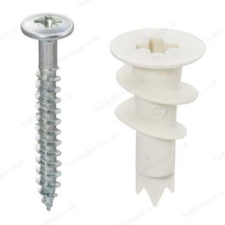 PDN Nylon Self Drill Plasterboard Anchors - Pack of 25