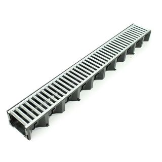 Aco Hexdrain Channel with Galvanised Steel Grating - 1m Long - A15 Weight Class