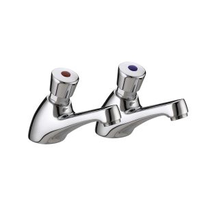 Bristan VANC12C Timed Flow Chrome Basin Taps