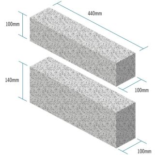 Concrete Soap Bar Blocks 140 x 100 x 440mm