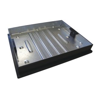 Galvanised Man Hole Cover and Frame for 65mm Paver 450mm x 65mm x 600mm - 10 Tonne