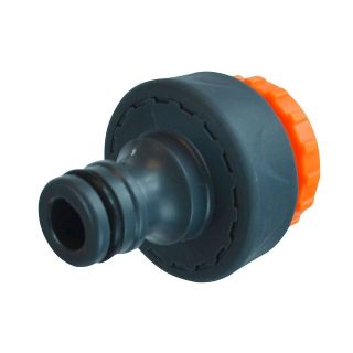 Faithfull Plastic Tap Hose Connector 1/2 Inc 3/4 Adapter