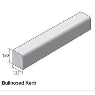 Supreme Hydraulic Pressed Kerb Bullnose 150mm x 125mm x 915mm