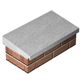 Supreme Once Weathered Straight Grey Wall Coping - 405 x 915mm