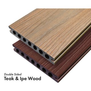 Builddeck Lite Composite Decking - Reversible - Teak/Ipe - 3600mm x 138 x 23mm