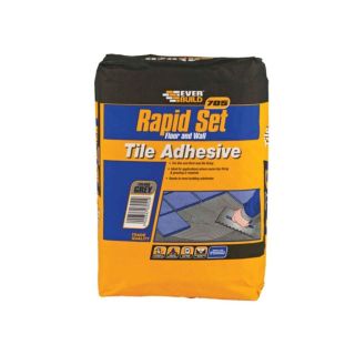 Everbuild 705 Rapid Set Tile Mortar 20kg Bag Grey