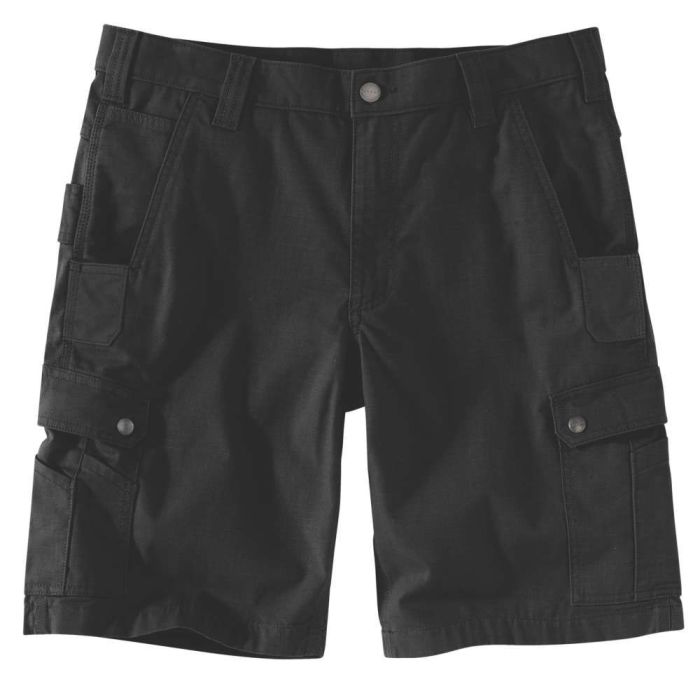 Carhartt Ripstock Cargo Relaxed Fit Work Short Black Waist 34