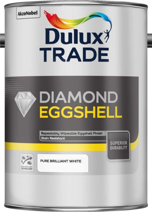 5082320 Dulux Trade Diamond Eggshell Pure Brilliant White 5l.w200 